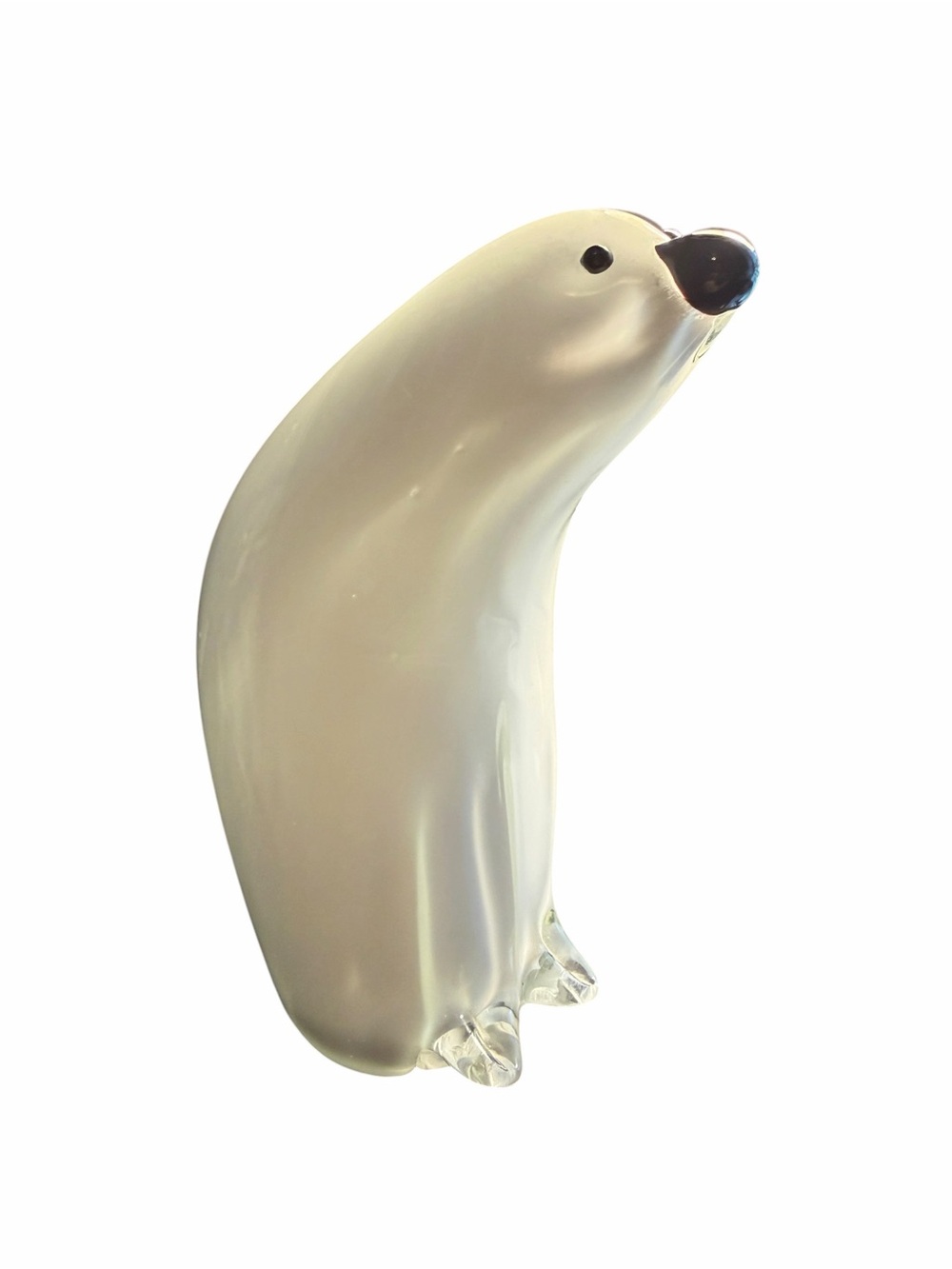 Vintage‎ Murano White Art Glass Polar Bear
